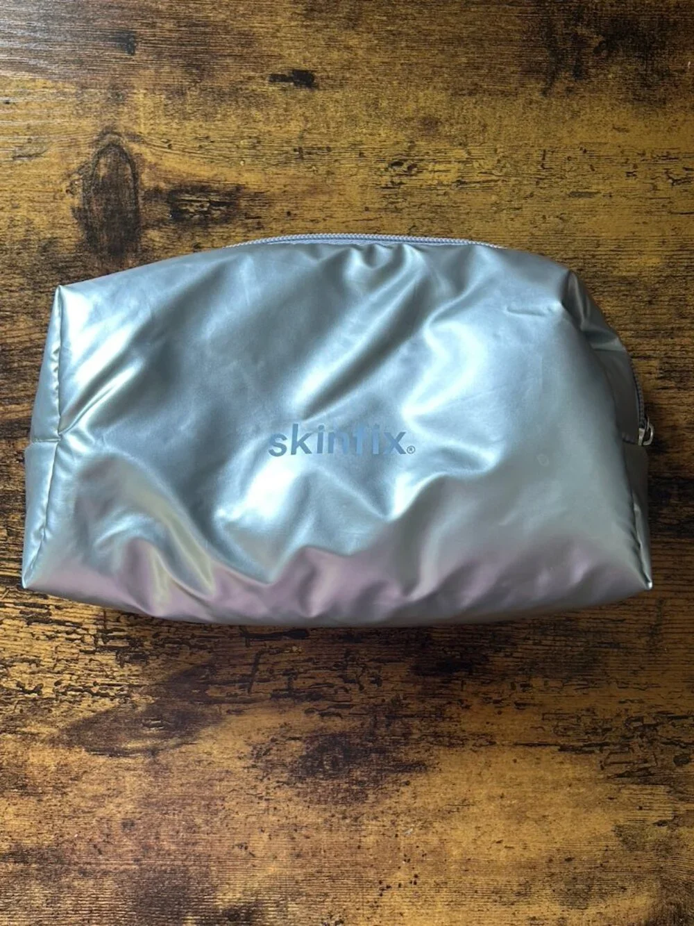 Skinfix Silver Cosmetic Bag Makeup Pouch Travel Toiletry Bag